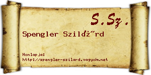 Spengler Szilárd névjegykártya